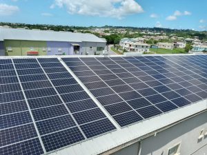 Commercial solar panel installation at Dwellings, Cane Garden, St. Thomas, Barbados