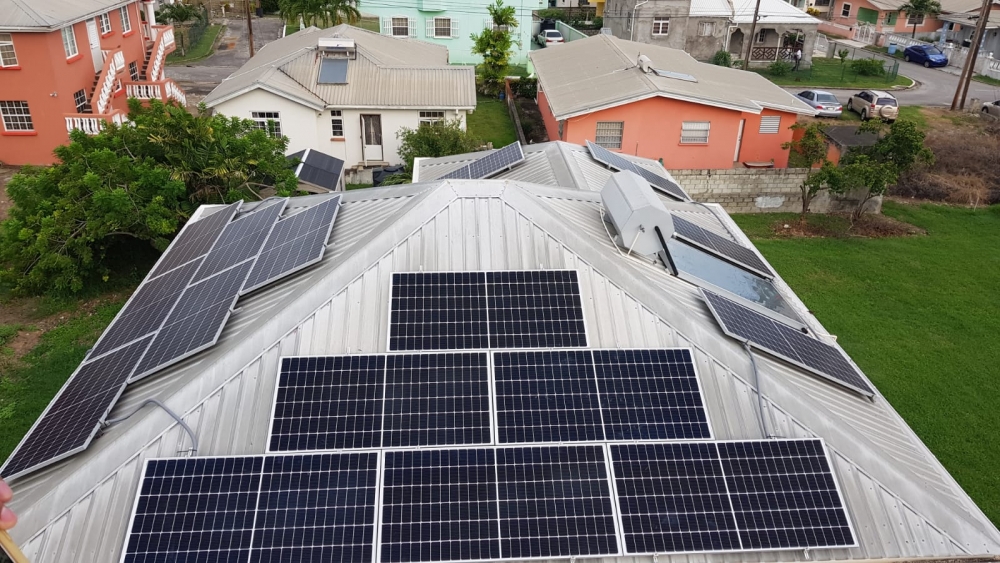 Solar panel installation in Christ Church, Barbados